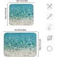 thumbnail image 2 of FREEAMG Aqua Ocean Dish Drying Mat Coffee Maker Mat Microfiber Absorbent Drying Pad Heat Resistant Coffee Bar Protector Summer Present 18"× 24", 2 of 6