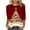 Red-1, variant on Gfyviroh Women's Tshirt Tops 3/4 Sleeve Pullover Crewneck Tops Casual Christmas Tree Printing Plus Size Loose Tops