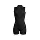 thumbnail image 3 of VISgogo Body corto sin mangas para mujer, color sólido acanalado en la parte delantera con media cremallera Slim Fit Jumpsuit Clubwear VISgogo  moda, 3 of 6