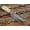 White, variant on 8" Long hand forged Damascus steel full tang Tanto blade custom made hunting Knife, Rose wood with Damascus Bolster, Cow hide leather sheath