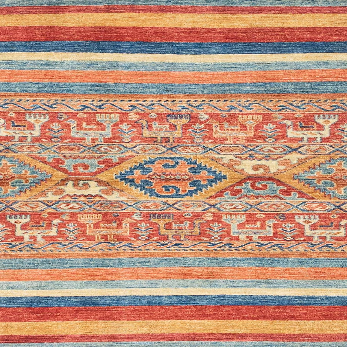 Ahgly Company Indoor Square Abstract Red Abstract Area Rugs, 4' Square ...