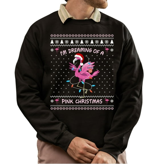 Christmas Sweatshirt, Apparently We're Trouble Funny Flamingo Squad Christmas Sweatshirt, Cute Bird Group Holiday Jumper, Witty Best Friend Gift for Her