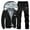 Black, variant on Track Suits for Men Set Mens Long Sleeve Sweatshirts 2 Piece Outfits Tracksuits Striped Patchwork Hoodies and Sweatpants Sets Red,L