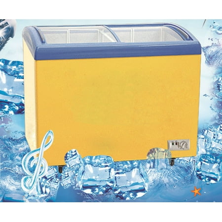 Freezer 3 Glass Doors - Techtongda Ice Cream Freezer 358L Chest Commercial Glass Curve Item# 025039