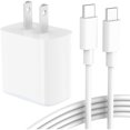 thumbnail image 1 of [Apple MFi Certified] iPhone 20W Fast Wall Charger Power Adapter for iPhone 15 / iPad / samsung galaxy / google pixel With cable USB-C - WINGOMART, 1 of 6