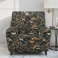 thumbnail image 2 of Jiueut Hunting Camo Print Recliner Chair Cover, Stretchable 1 Seat Couch Sofa Cover Dustproof Recliner Chair Covers with Machine Washable Design, 2 of 7
