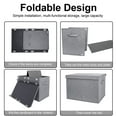 thumbnail image 3 of Homyfort Large Toy Box Chest Storage with Lid - Collapsible Kids Toys Boxes Organizer Bins Baskets with Handles for Boys,Girls,Nursery,Playroom,Clothes,Blanket,Bedroom(Gray), 3 of 8
