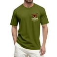 thumbnail image 3 of NAMTYQX True Classic Tees Men Short Sleeve Lightweight Boho O Neck Airoft Cool Patterns Plus Size Loose Casual Funny Shirts for Men Army Green Size 2XL, 3 of 5