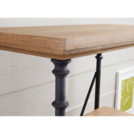Better Homes and Gardens River Crest 5-Shelf Bookcase, Rustic Oak Finish