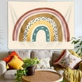 thumbnail image 4 of Boho Rainbow Tapestry, Vintage 70s 80s Abstract Muted Minimalist Tapestry Wall Hanging for Bedroom, Aesthetic Retro Beige Tapestries Teen Girl Poster Blanket College Dorm Home Decor 60X40 inches, 4 of 4