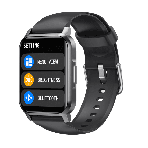 Yidarton Smart Watch with 1.72'' Full Touch Screen, Smartwatch with Heart Rate & Sleep Monitor, IP67 Waterproof Smart Bracelet, Black