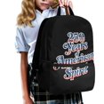 thumbnail image 3 of Uourmeti 4th of July Polyester Backpack School Bookbag with 250 Years American Spirit Print - for School and Travel Trips, 3 of 6