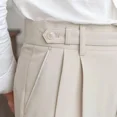 thumbnail image 4 of Pantalones holgados de color caqui para hombre, pantalones de traje ajustados con rayas para hombre, ropa de primera calidad para verano 2024, ropa de primavera y moda, 4 of 5