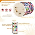 thumbnail image 5 of Yayeee Flameless Candles with Remote Flickering Battery Operated Multi Color Changing, Blue Colorful Circles, 5 of 7