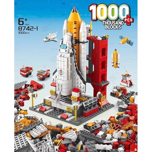Set de bloques de construcción Dsadweks Space Exploration Shuttle, más de 1000 unidades