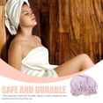 thumbnail image 3 of Miangastore 2Pack Reusable Shower Caps For Lady Elastic Band Hair Protection Assorted Color, 3 of 8