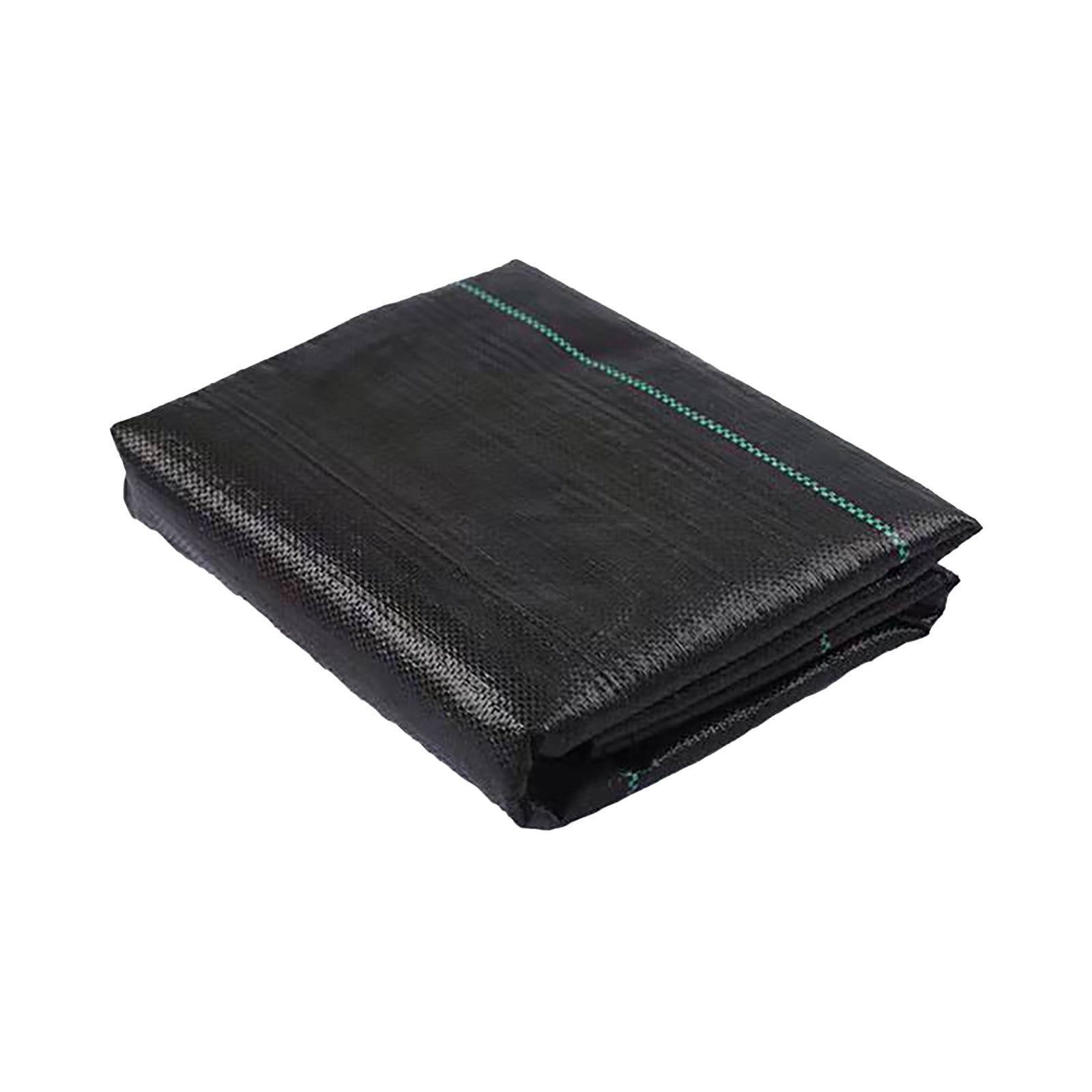 WIZUTIZ Heavy Duty Landscape Barrier Fabric Ground Cover Weed Block UV Stabilized Polypropylene Membrane High Strength Breathable Black Mat for Garden Pathway Flower Bed Lawn Driveway Cuttable