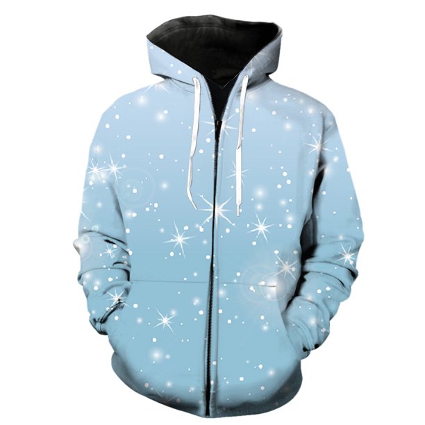Sudadera con capucha y cremallera para hombre, diseño de copos de nieve de invierno, moda de gran tamaño, genial, gran oferta 2024, chaquetas con capucha, ropa de calle informal Harajuku