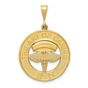 Finest Gold 14K Rn The Art of Caring Pendant