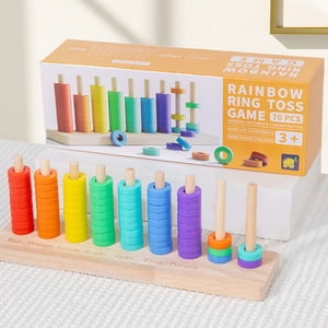 EGNMCR Early Education Puzzle Jeu Exercices Main Eye Coordination Bureau Puzzles Jouet en bois puzzle cerceau