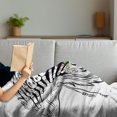 thumbnail image 3 of Feather Soft Flannel Fleece Throw Blanket, Headdress in Sketch Style Color Splashes Prehistoric, Cozy Plush for Indoor and Outdoor Use, 50" x 70", Black White Multicolor, by Ambesonne, 3 of 5