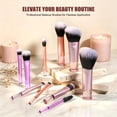 thumbnail image 5 of Livhil 10pcs Portable Travel Makeup Brush Set, Function Mini Makeup Brushes with Pouch (Colorful), 5 of 8