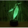 thumbnail image 3 of 3D Night Light,Penguin 3D Night Light Colorful Touch Atmosphere Gift 3D Small Table Lamp, 3 of 5
