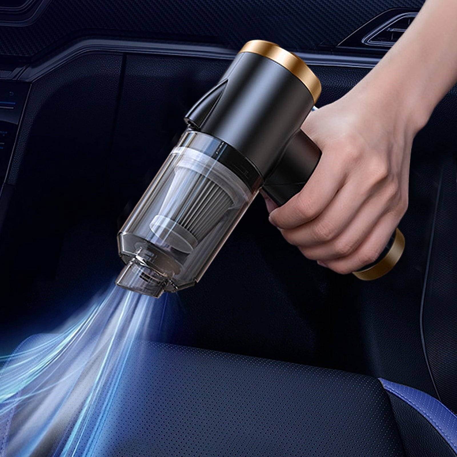 Rbaofujie Car Mounted Wireless Vacuum Cleaner With LED Light