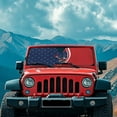 thumbnail image 3 of Uorisanigo Windshield Sun Shade for Wrangler TJ JK American Flag Bald Eagle Windshield Sunshade Visor Mat for 2018-2023 Jeep Wrangler JL JLU Gladiator JT Visor Shield Cover Accessories, 3 of 7