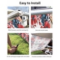 thumbnail image 7 of 4th of July RV Awning Sun Shade Screen 9'X7' Patriotic Gnome Mesh Sunscreen American Flag Poppy Flower Awning Shade Screen with Zipper UV Blocker Completed Kits for RV Motorhome Camper, 7 of 7