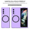 thumbnail image 3 of Allytech Magntic Case for Samsung Galaxy Z Fold 3, Compatible with Magsafe Wireless Charging Support Drop Proof Anti-Scratch Shockproof Slim Case Cover for Samsung Galaxy Z Fold 3 - Purple, 3 of 9