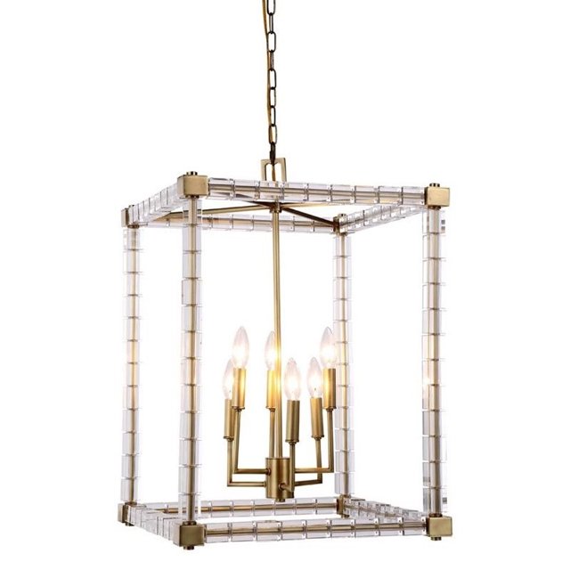 Elegant Lighting Cristal 18" 6 Light Pendant Lamp