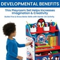 thumbnail image 5 of Spidey and His Amazing Friends 3-Piece Art & Play Toddler Room-in-a-Box by Delta Children – Includes Draw & Play Desk, Art & Storage Station & Fabric Toy Box, Blue, 5 of 9