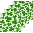 thumbnail image 2 of Coolnut St. Patrick's Day Clover Washcloths 4 Pack, Highly Absorbent Soft Cotton Fingertip Towels for Bathroom, Kitchen, Gym, Spa, Home Decor, 12 x 12 Inch Washcloth Gift, 2 of 7