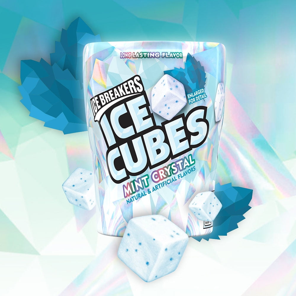 Ice Breakers, Ice Cubes, Mint Crystal Gum, 3.24 Oz, 4 Ct