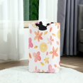 thumbnail image 6 of Yayeee Freestanding Laundry Hamper with Handle Collapsible Large Storage Basket for Clothes, White Floral Orange, 6 of 7