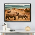 thumbnail image 3 of wall26 Framed Canvas Print Wall Art African Savanna Safari Jungle Rhino Stampede Nature Animals Photography Realism Rustic Scenic Landscape Colorful for Living Room, Bedroom, Office - 16"x24&quo, 3 of 5