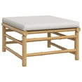 thumbnail image 5 of vidaXL 6 Piece Garden Lounge Set with Light Grey Cushions Bamboo, 5 of 5