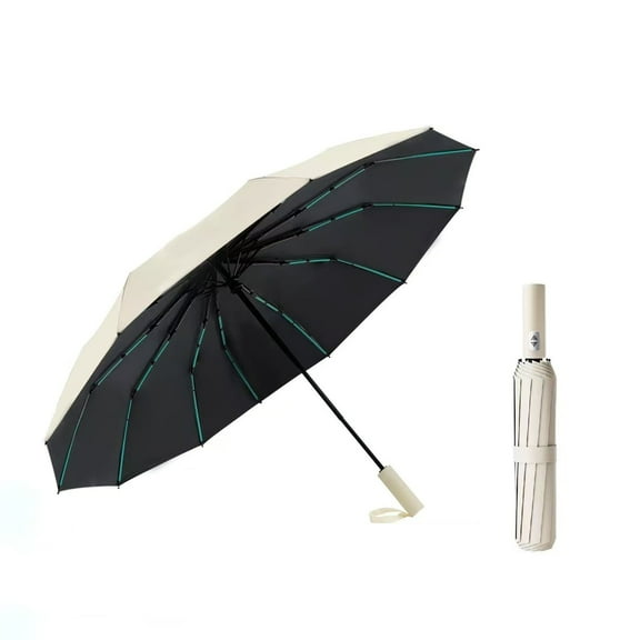 Windproof automatic folding umbrella, portable and compact, essential for travel and commuting, sunscreen automatic umbrella