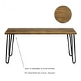 thumbnail image 5 of Lavish Home Modern Industrial Coffee Table with Hairpin Legs (Brown), 5 of 7