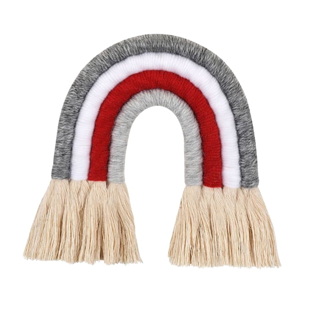 Colorido macramé colgante hecho a mano borla cuerda tapiz decoración Sunnimix tapiz de arco iris de macramé