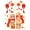 73.4cmx95.9cm, variant on yuksok 2024 Chinese New Year Window Clings Door Stickers for Spring Festival Winter 82.5cmx78.5cm