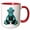 Red/White, variant on 3drose, Cute Aqua and Black Weight Lifting Gorilla Illustration, 15oz Two-tone Black Mug