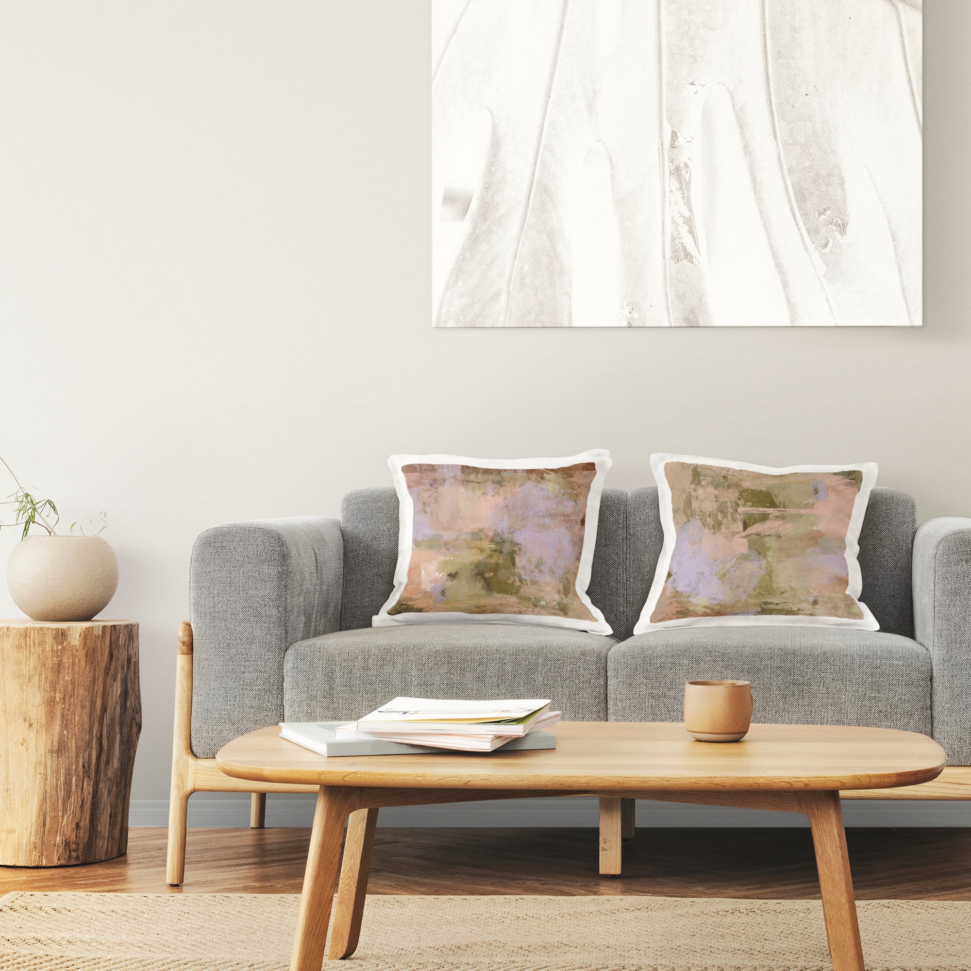 Stupell Industries Rustic Brown Hue Abstract Decorative Printed Throw Pillow Design by Hayley Michelle.