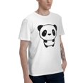 thumbnail image 2 of Giant Panda Men's T-Shirt Cotton 100% Summer Tops Fashion Casual Cute Panda Short Sleeves for Men Women Round Collar Top Tees, 2 of 6