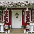thumbnail image 2 of SEANATIVE Christmas Stripes Door Banner 2 Piece Hanging Banner Xmas Santa Claus Porch Flags for Front Door Wall Porch Outdoor Home Winter Holiday Party Decor, 2 of 7