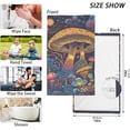 thumbnail image 3 of Dreamtimes Magic Style Mushrooms Hand Towels 2 Pieces, Cotton Bath Towel for Drying Face Hands Body Decorative Water Absorbent Lightweight Towels for Bathroom Ktichen Travel Gym,16"x28", 3 of 7