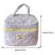thumbnail image 2 of Bolsa de maquillaje a cuadros para mujer, bolsa de aseo de viaje de tela suave de algodón de gran capacidad, 2 of 7