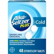 Alka-Seltzer Plus Cold, Sparkling Original Effervescent Tablet, 48ct