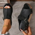 thumbnail image 2 of Sandales d'Été pour Femmes à Bout Ouvert Décontractées à Talon Compensé, Sandales Douces et Respirantes, Chaussures Légères et Confortables pour Dames, 2 of 9
